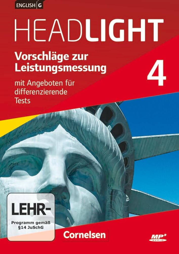English G Headlight - Allgemeine Ausgabe: English G Headlight|NULL|Allgemeine Ausgabe|Band 4: 8. Schuljahr|Vorschläge zur Leistungsmessung|Mit ... Tests|CD-Extra|Audio-Dateien auch als MP3 cover image