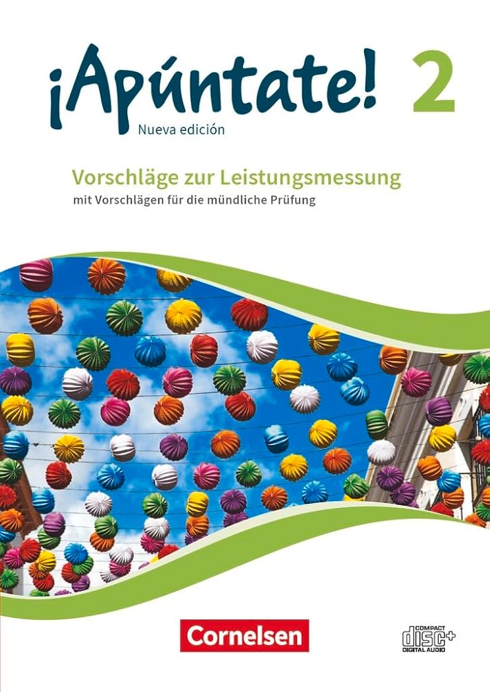 ¡Apúntate! - Nueva edición: ¡Apúntate!|NULL|Spanisch als 2. Fremdsprache - Ausgabe 2016|Band 2|Vorschläge zur Leistungsmessung|Mit Vorschlägen zur ... und CD auf einem Datenträger cover image